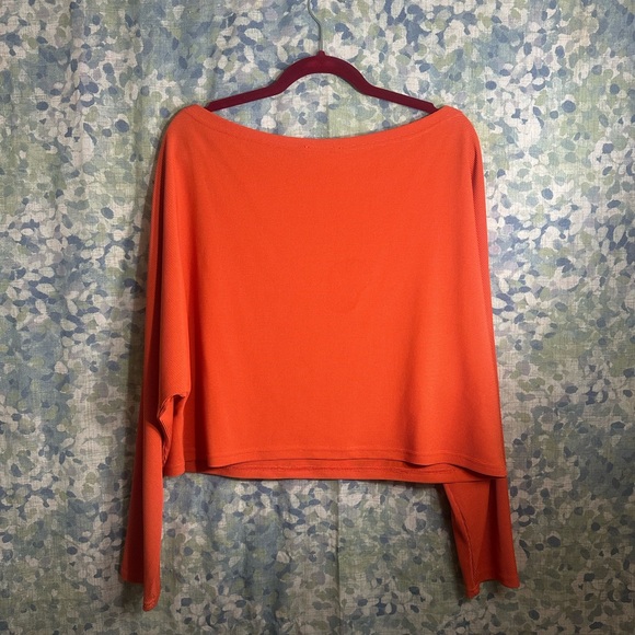 Fashion Orange Ribbed Top XXL - Picture 4 of 5